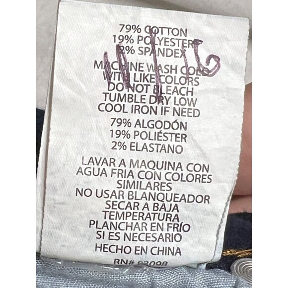 Ci Sono The Basics Collection Denim Jeans Size 7/28 Dark Wash 5 Pocket - Picture 10 of 10